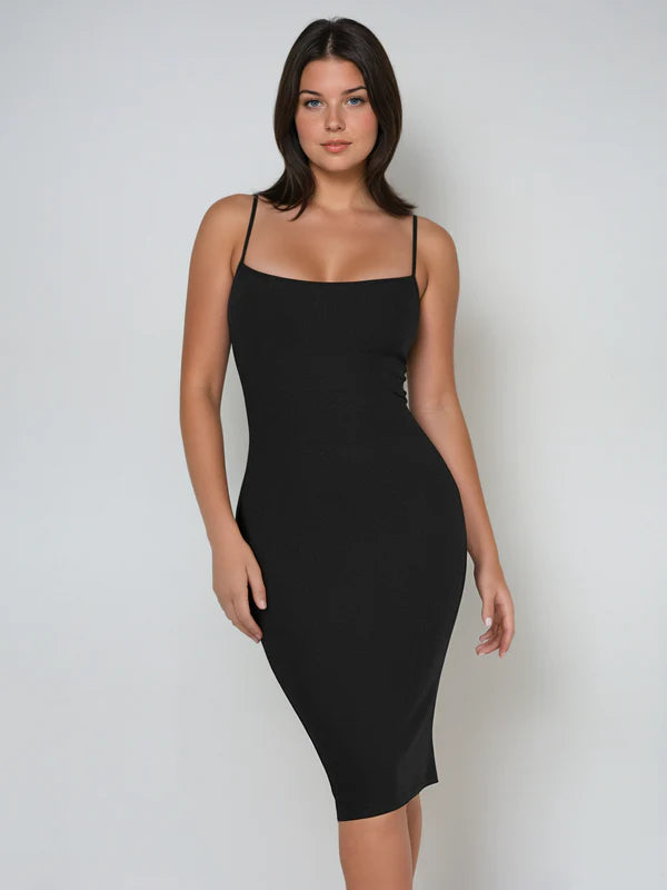 SLIP MIDI DRESS